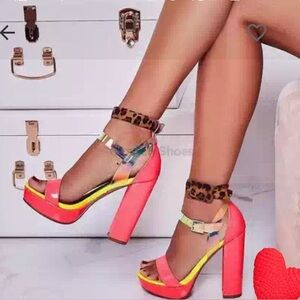 NEW | Dolls Kill Lemonade Neon Block Heels